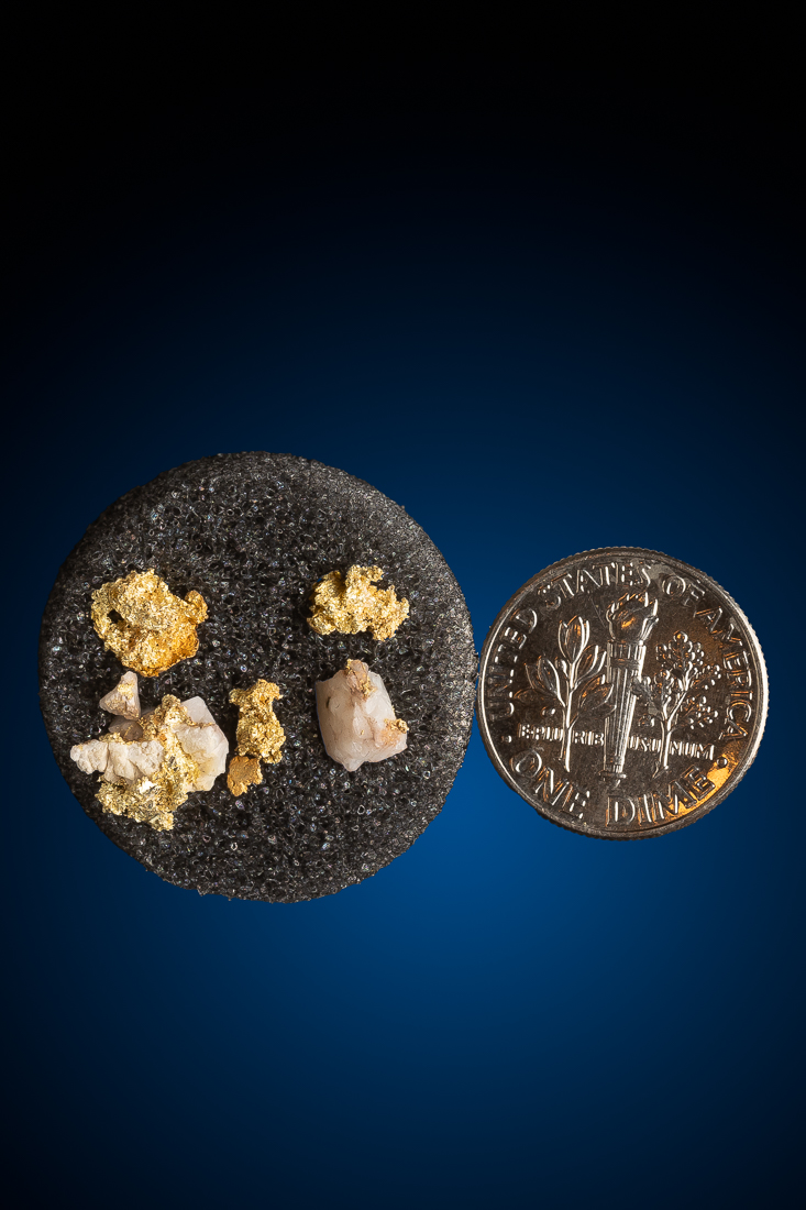 (image for) Five Unique Pieces of gold and quartz from California